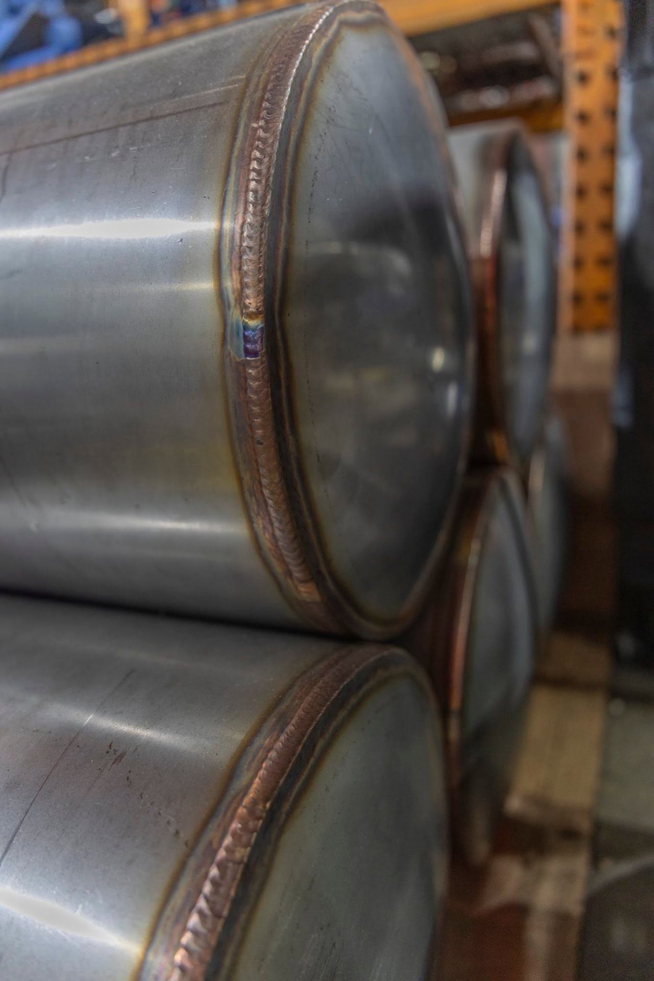 Heat-Tinted Stainless Weld — Close Up